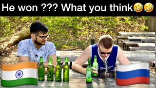 Beer challenge to Russian by an Indian in Canada || Russian vs Indian