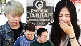 Koreaner probieren russischen Wodka
